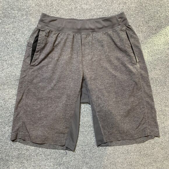 Lululemon Shorts Mens M Medium Grey THE Linerless Training Elastic Waistband - Picture 2 of 13